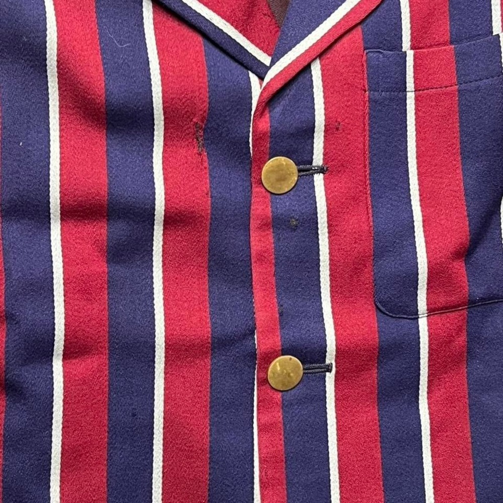 TRUE VINTAGE GRAIL 1950s/60s Saks Fifth Avenue Striped Boating Blazer M - Picture 4 of 8